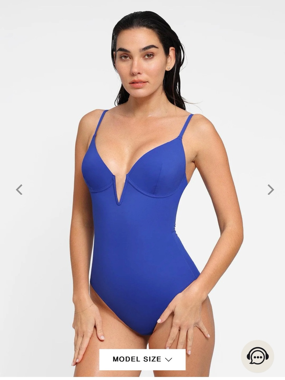 Popilush Classic One-Piece Swimsuit in Cobalt Blue